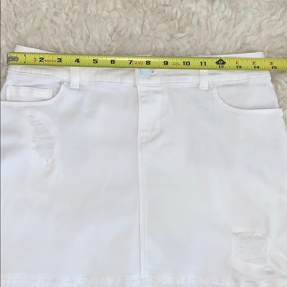 White House Black Market Distressed Denim Skirt - Picture 7 of 12